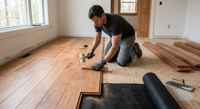 Cherry Floor Installation in Sykesville, MD