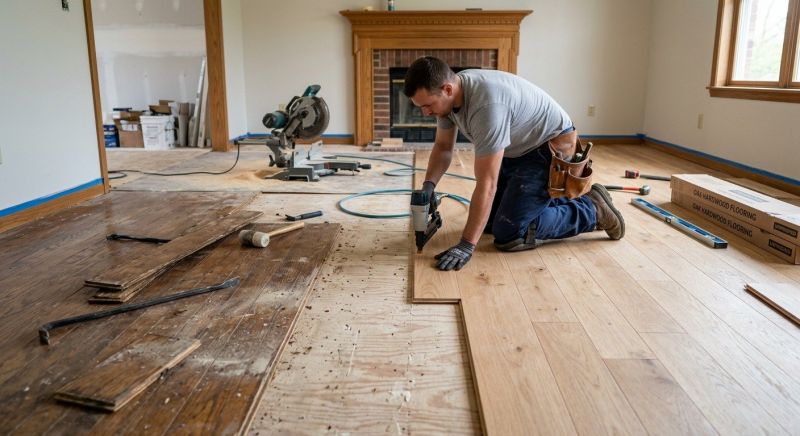 Wood Floor Replacement in White Marsh, MD