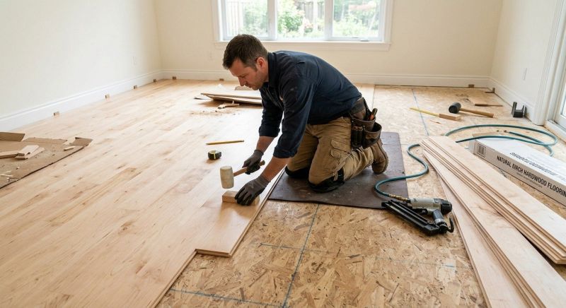 Birch Floor Installation in Towson, MD