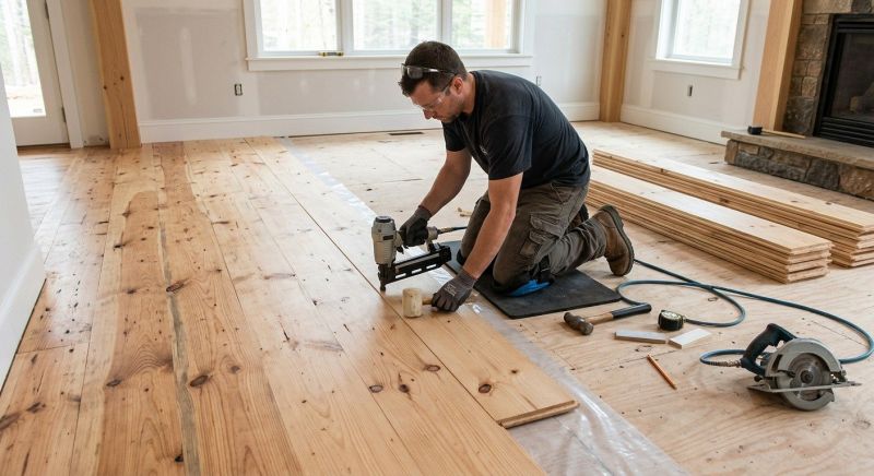 Pine Floor Installation in Towson, MD
