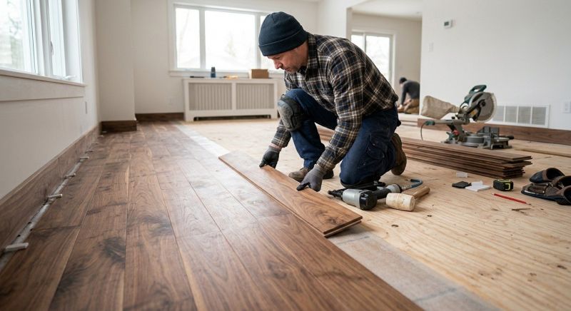 Wide Plank Floor Installation in Towson, MD